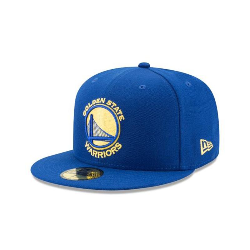 NBA Golden State Warriors Team Color 59Fifty Fitted (DDJ1002) - Blue New Era Caps